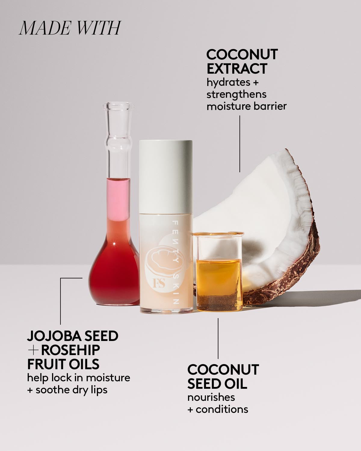 Fenty Treatz Hydrating + Strengthening Lip Oil ?? Coconut - Image 5